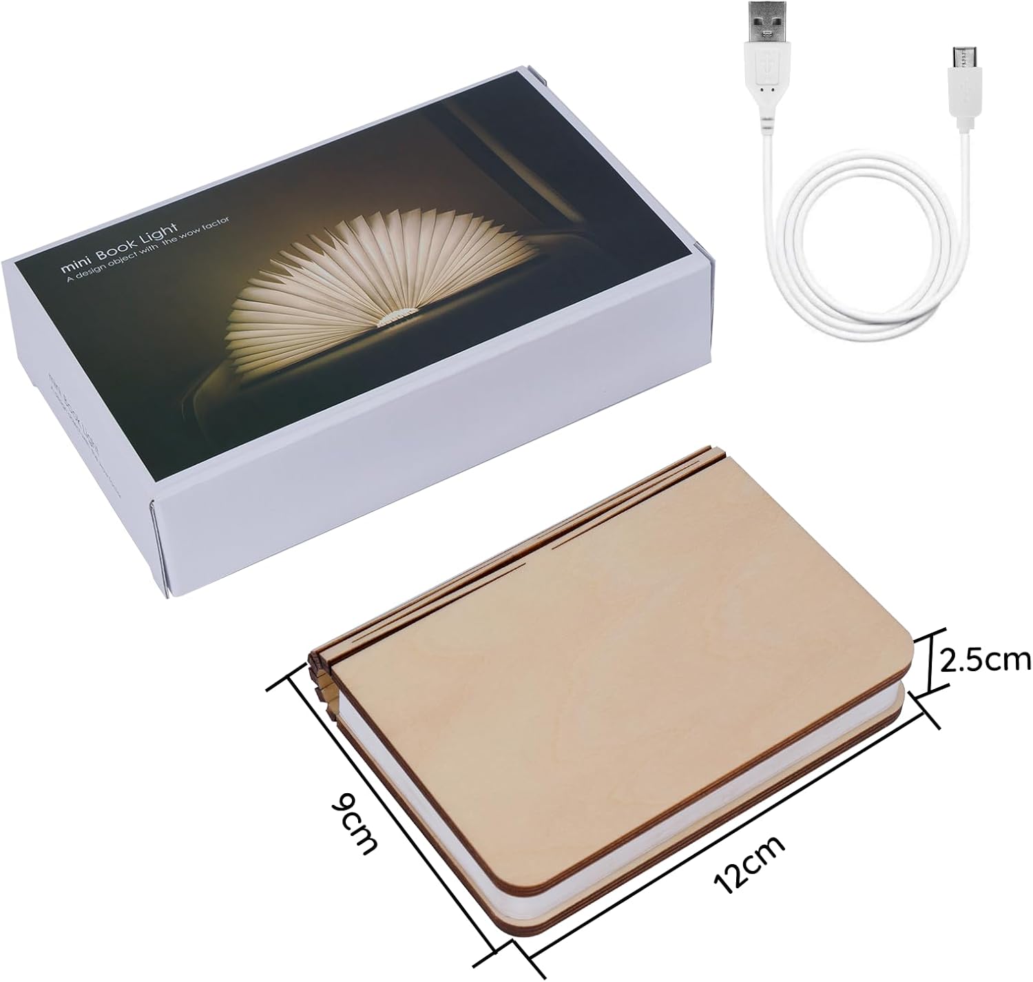 Lámpara Libro LED Recargable de Diseño