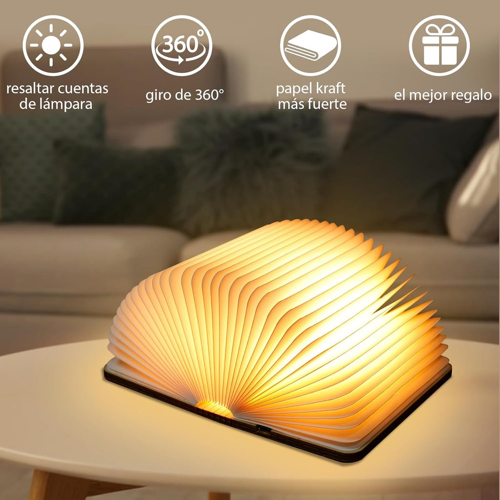 Lámpara Libro LED Recargable de Diseño